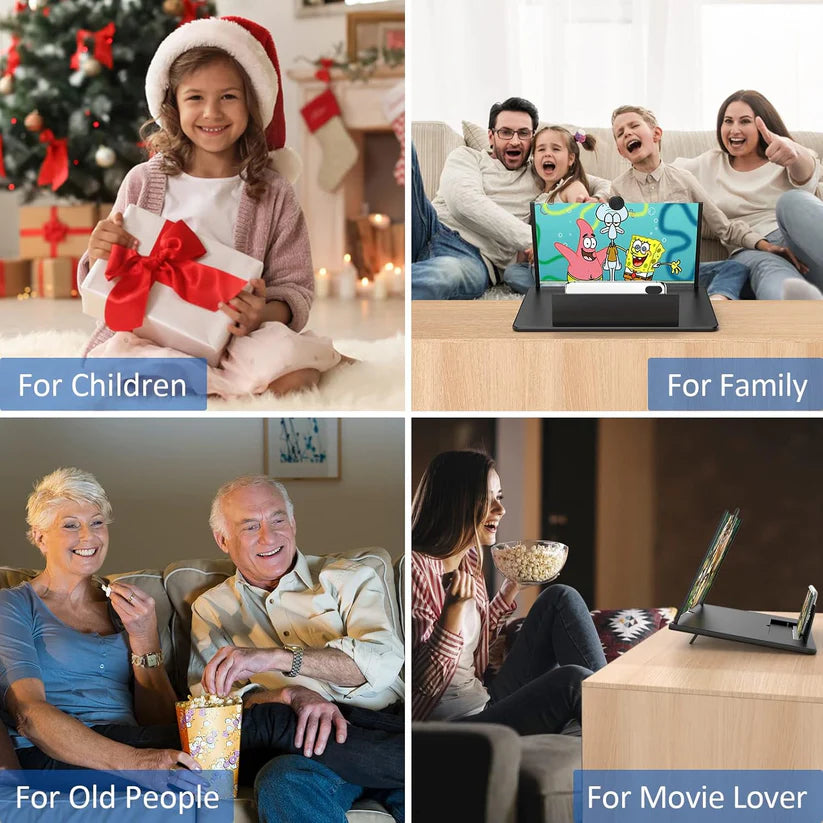 14 Inch Screen Expanders & Magnifier Amplifier,3D HD | Phone Holder for All Smartphones with Anti scratch Features