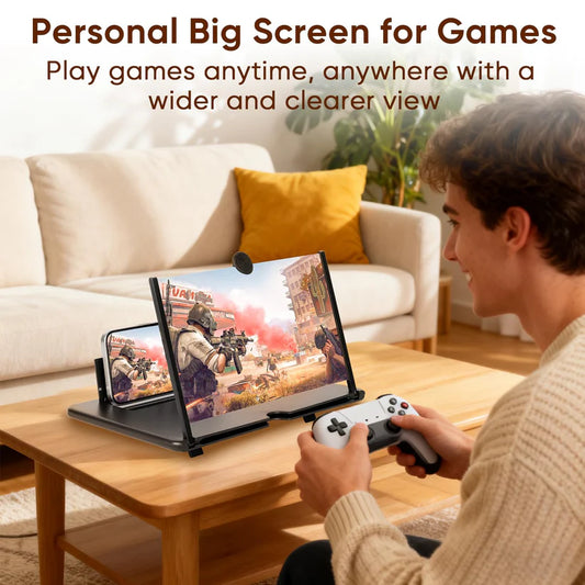 14 Inch Screen Expanders & Magnifier Amplifier,3D HD | Phone Holder for All Smartphones with Anti scratch Features