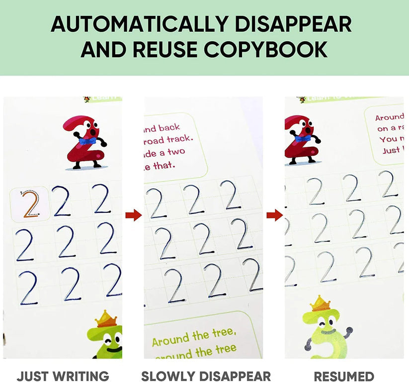 Sank Magic Practice Copybook (4 BOOKS,1 PEN,1 GRIP,10 REFILL)