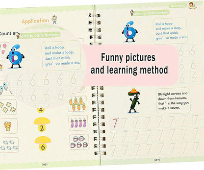 Sank Magic Practice Copybook (4 BOOKS,1 PEN,1 GRIP,10 REFILL)