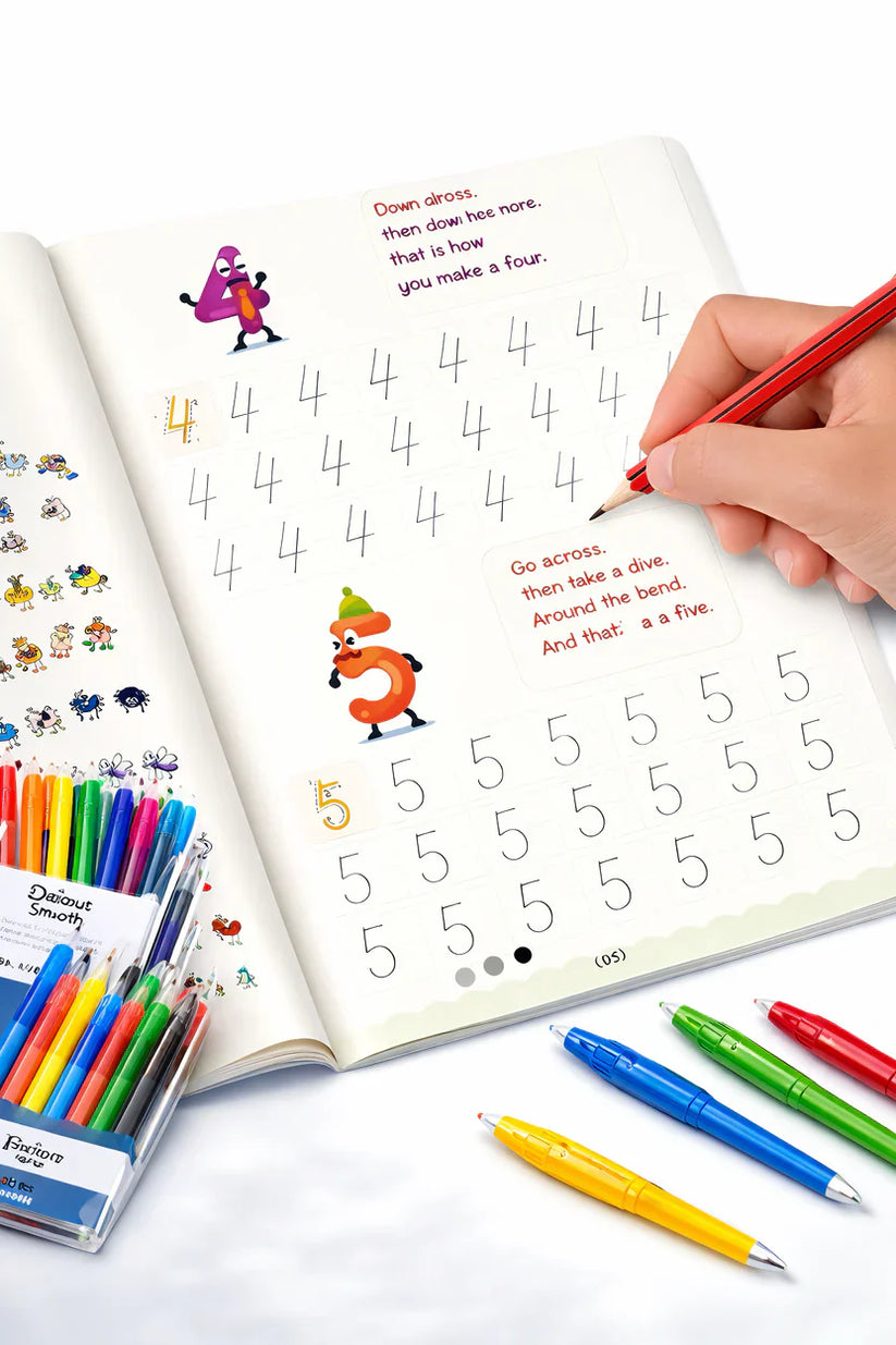 Sank Magic Practice Copybook (4 BOOKS,1 PEN,1 GRIP,10 REFILL)